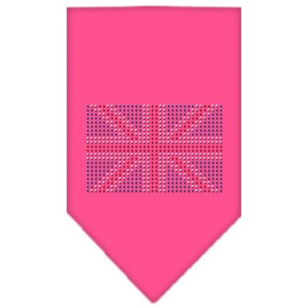 Unconditional Love British Flag Rhinestone Bandana Bright Pink Large UN788014